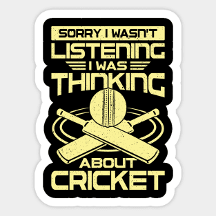 Funny Cricket Player Gift Sticker